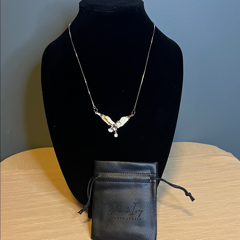 Oak & Ivy Eagle Pendant Necklace with cz Charm